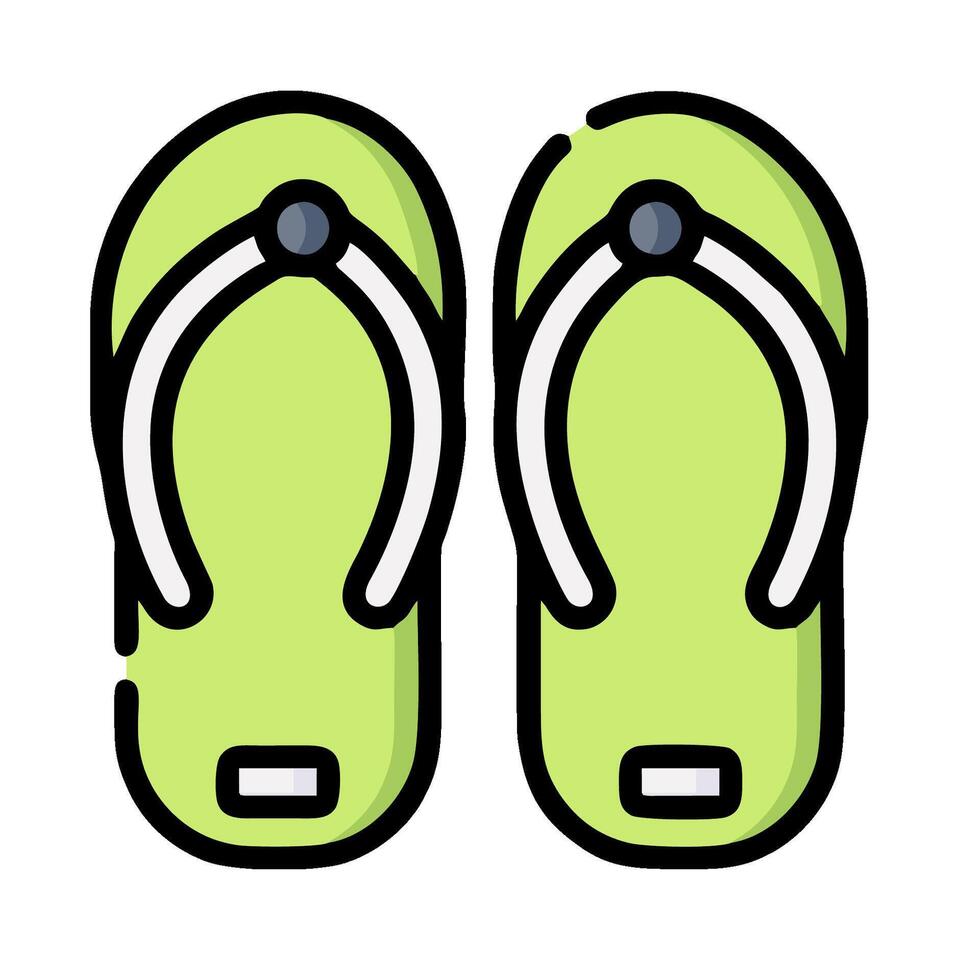 a pair of flip flops with a white strap vector