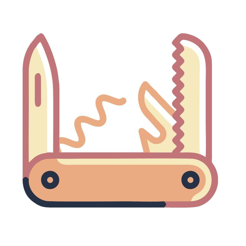 A knife and a multi - tool in a flat design vector