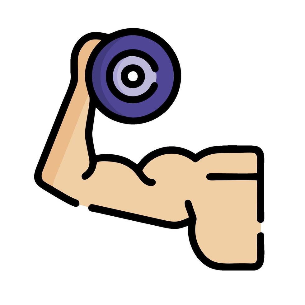 a man lifting a dumbbell icon vector
