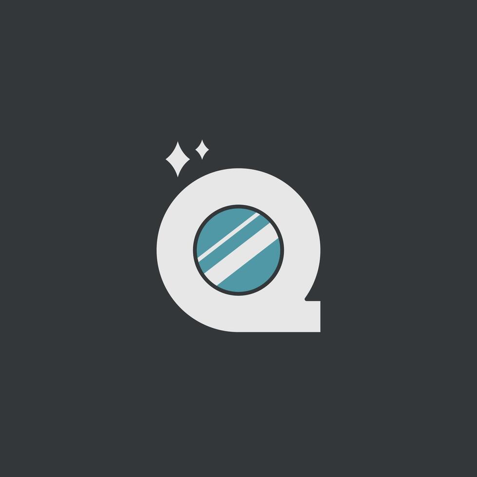 Letter Q Laundry logo Design. This logo is a combination of the letter q and a washing machine vector