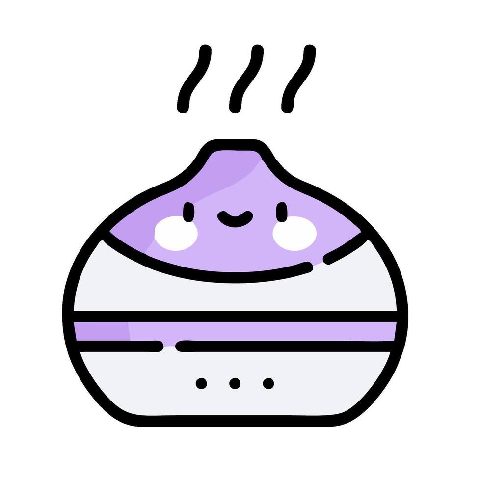 a purple and white vaporizer with a smiley face vector