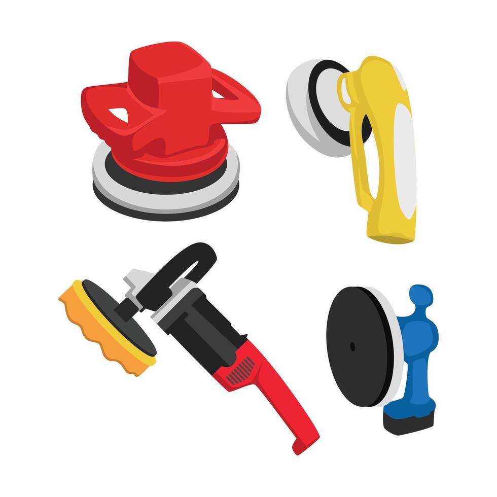 Illustration of Car Body Polishing Machine vector