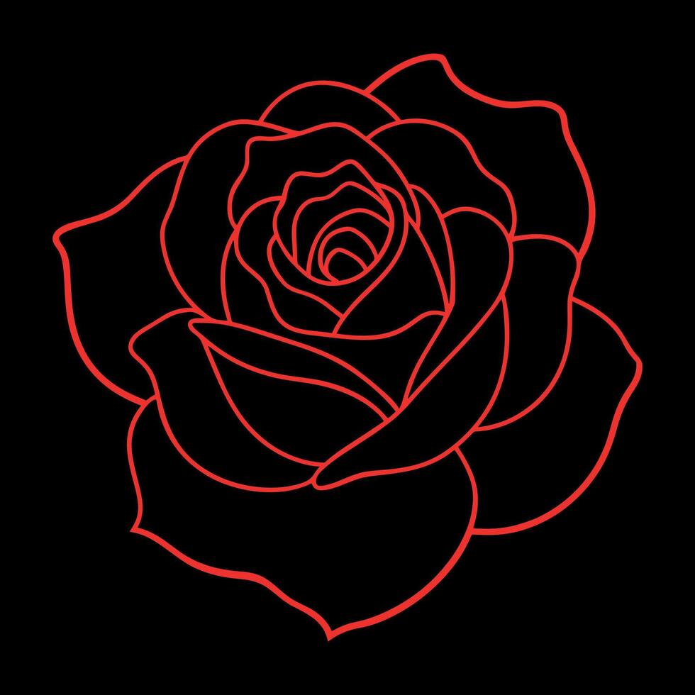 Delicate Rose Illustration for Romantic Event Designs vector