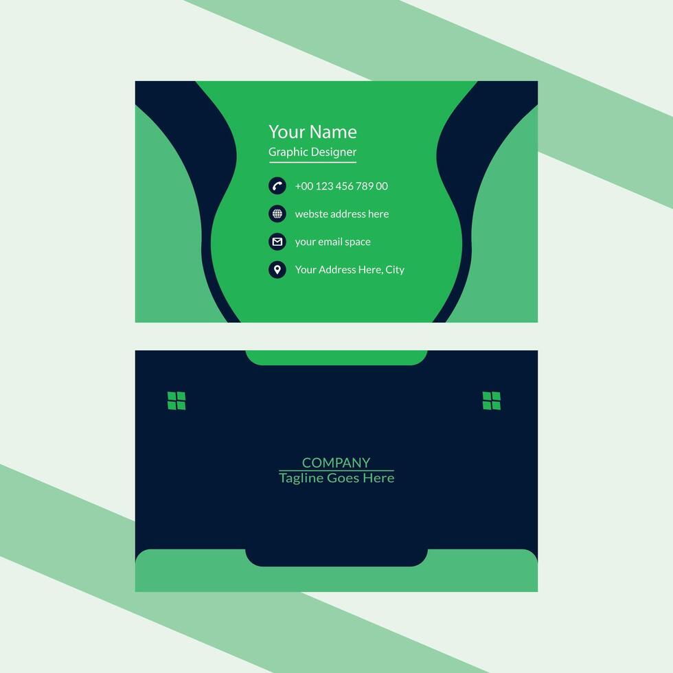 Professional and Elegant Business Card Design vector