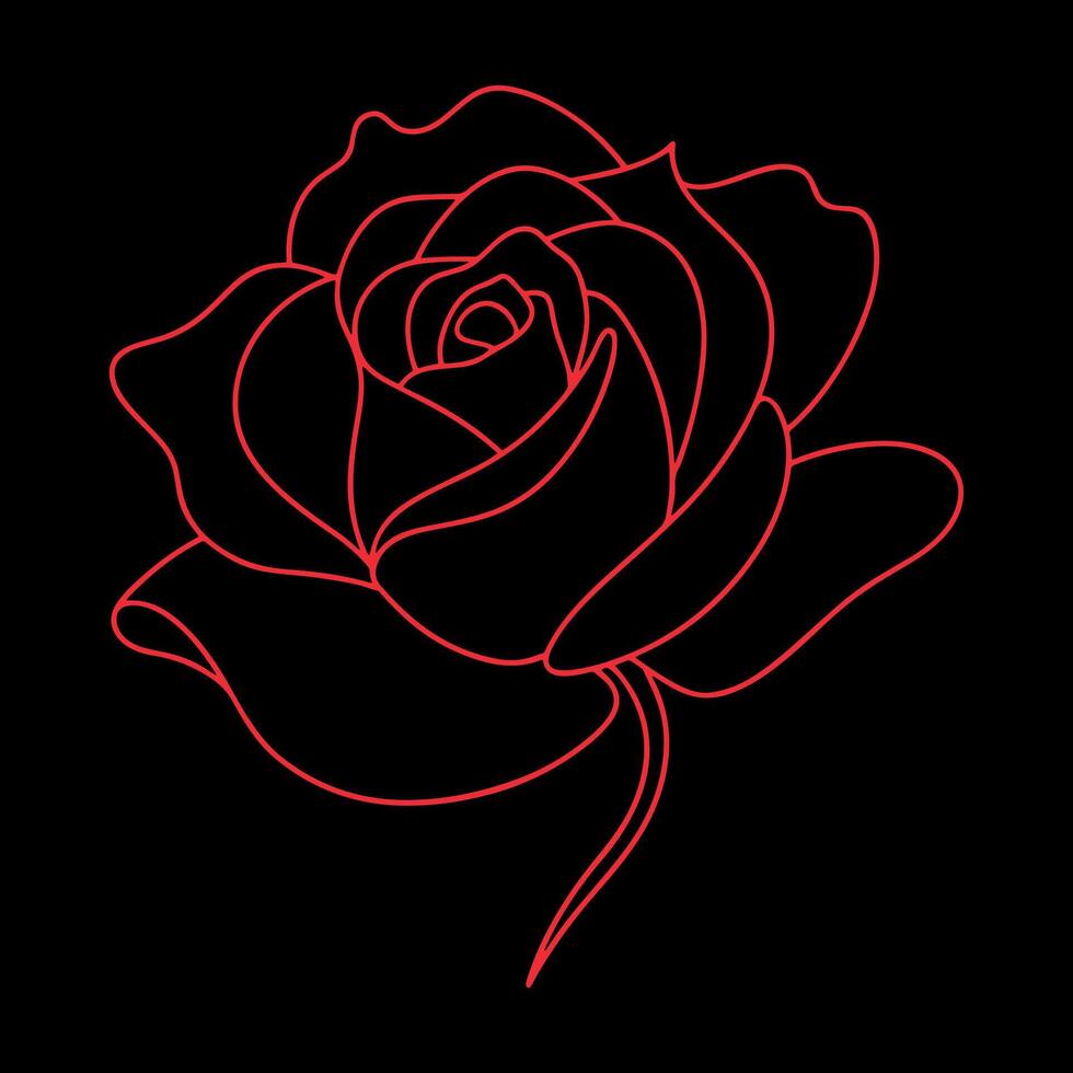 Beautiful Blooming Rose Art for Floral Graphic Projects vector