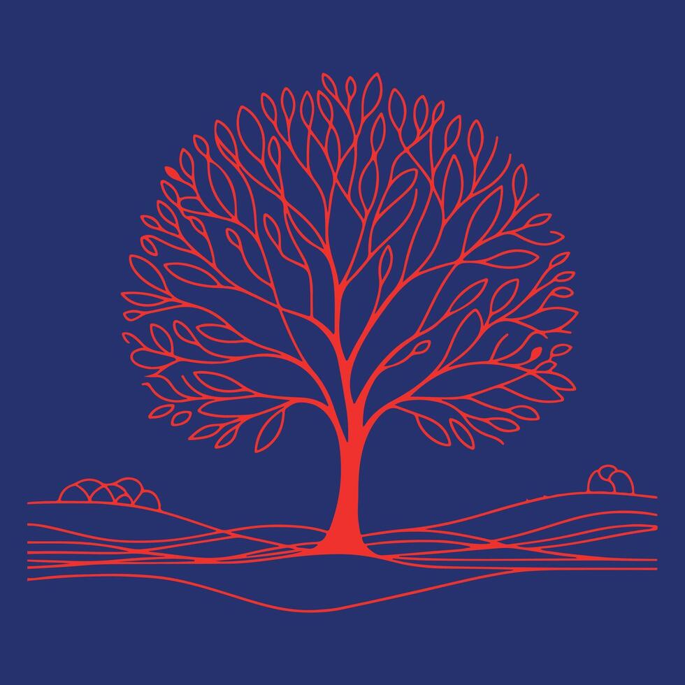 A Beautiful Illustration Tree for Art vector
