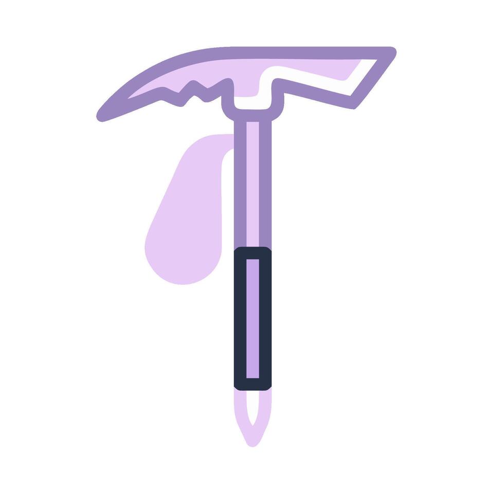A purple hammer with a black handle vector