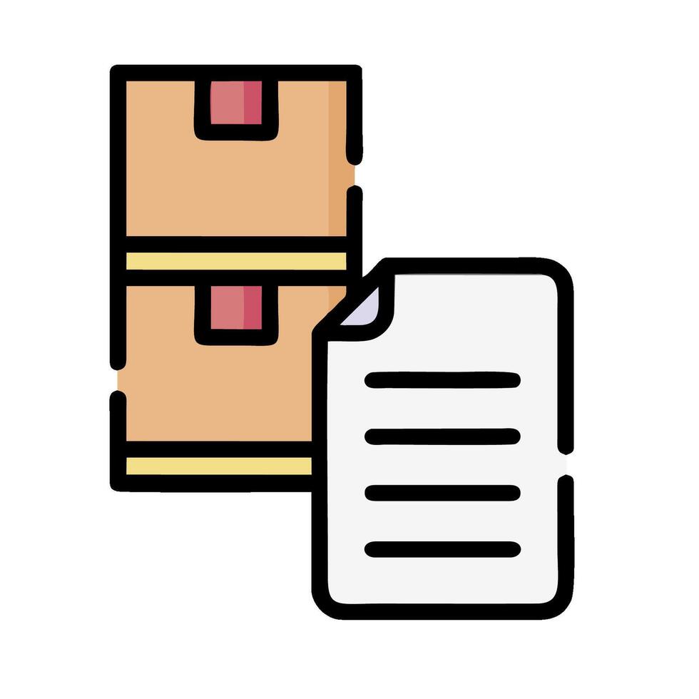 A stack of boxes and a document vector