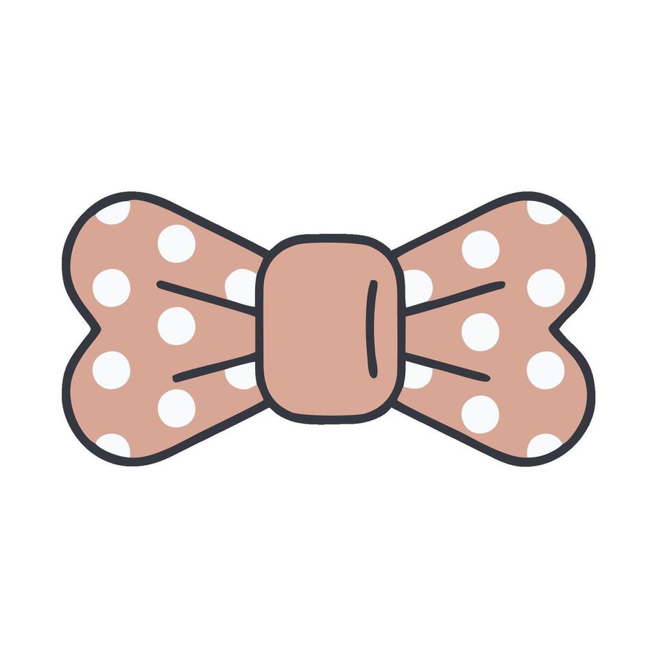 a bow tie with polka dots on it vector