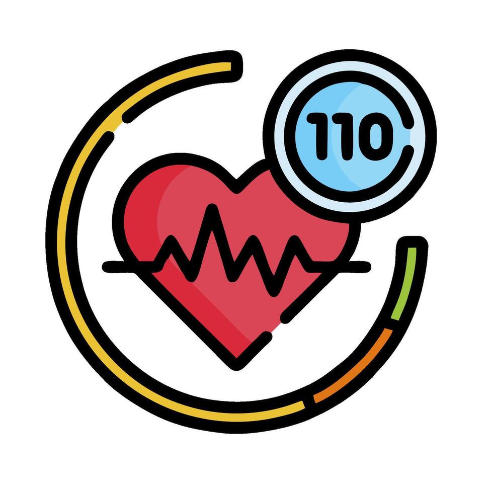 heart rate monitor icon, illustration vector