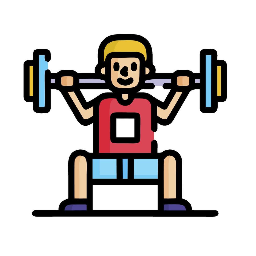a man is doing squats with a barbell vector