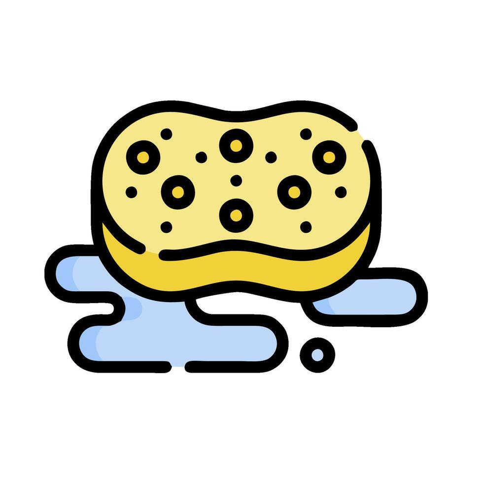 A sponge with bubbles on it vector
