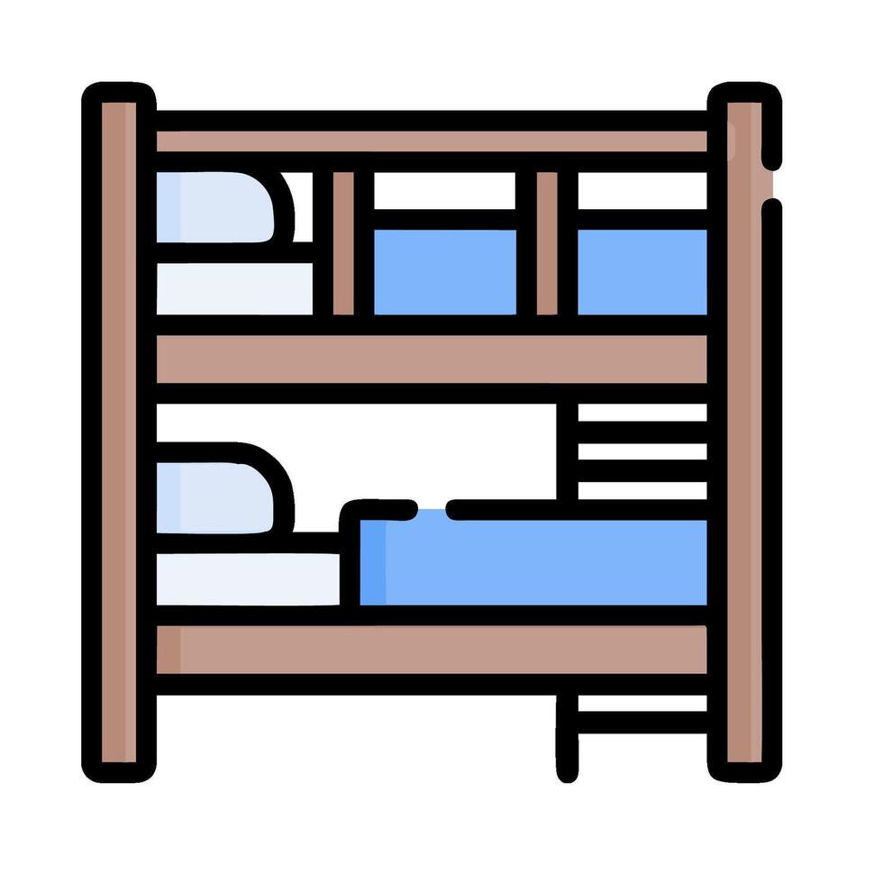 Bunk bed icon illustration vector