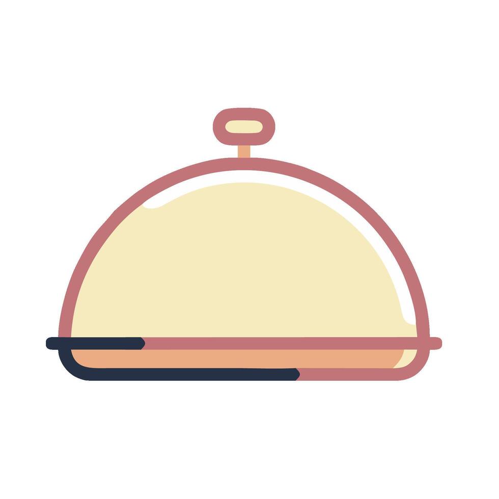 A cloche with a lid on top of it vector