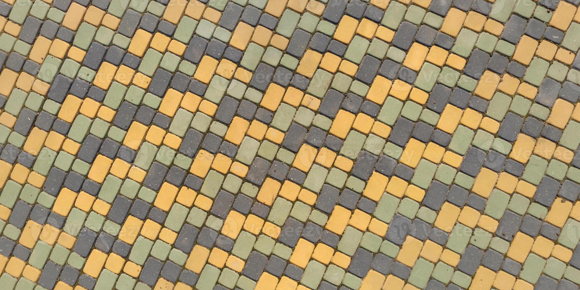 top view of surface of paving slabs and pedestrian footpath photo