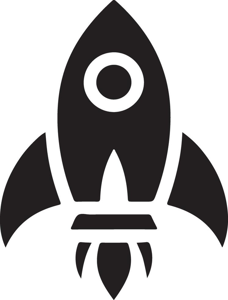 Customizable Rocket Icon Silhouettes for Designers vector