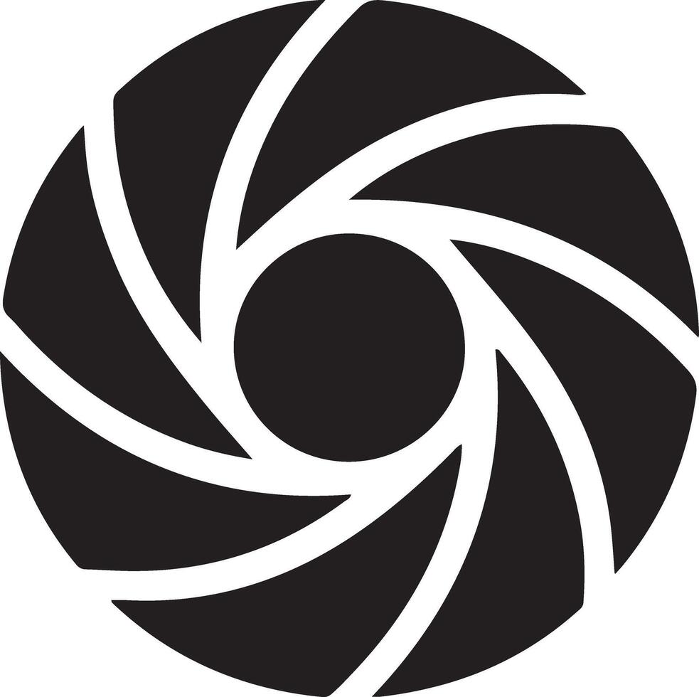 Creative Camera Shutter Icon Illustration Silhouette Designs vector
