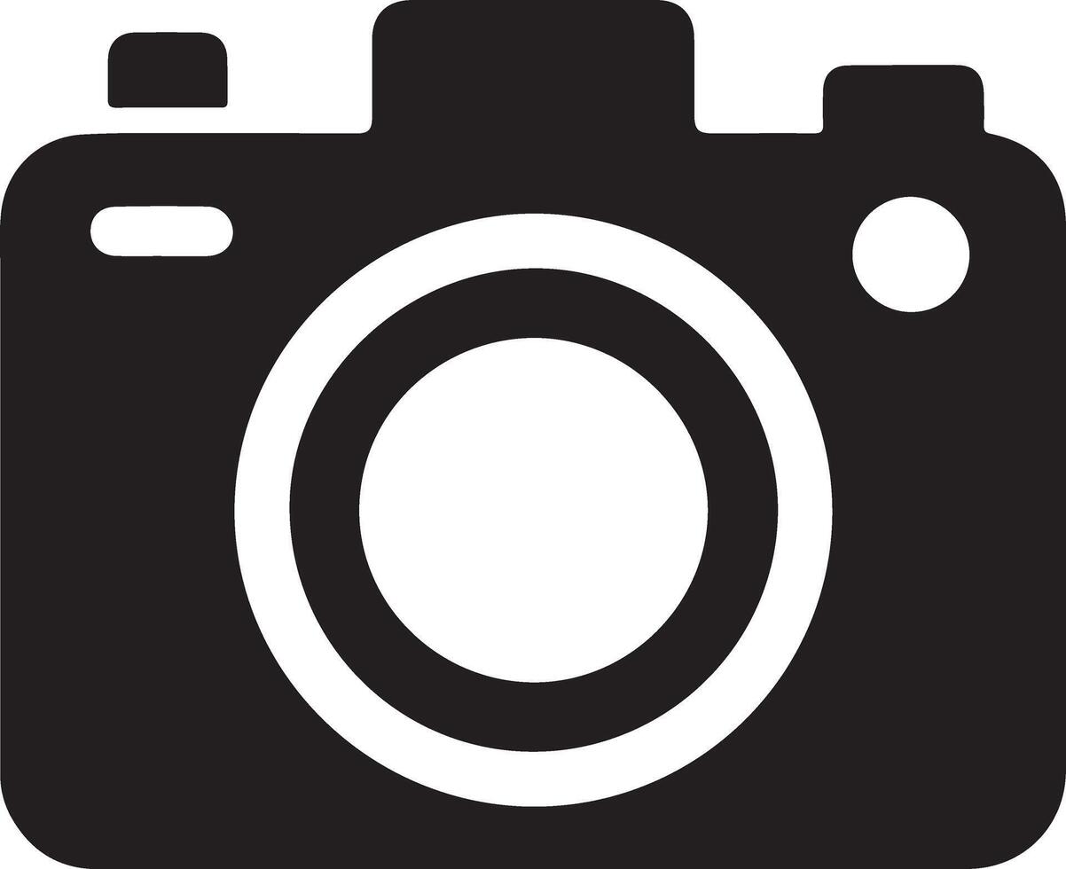 Professional Camera Icon Illustration Silhouette Images vector