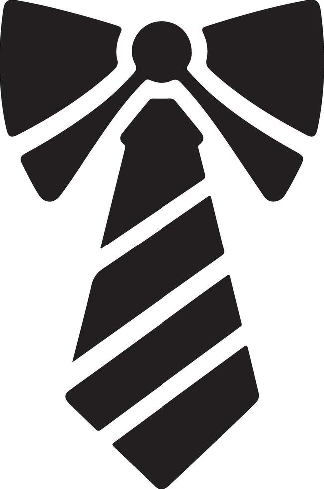 Classic Tie Icon Silhouette Design Collection vector