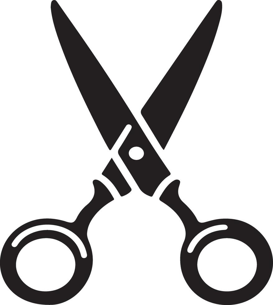 Simple and Elegant Scissors Silhouette Art vector