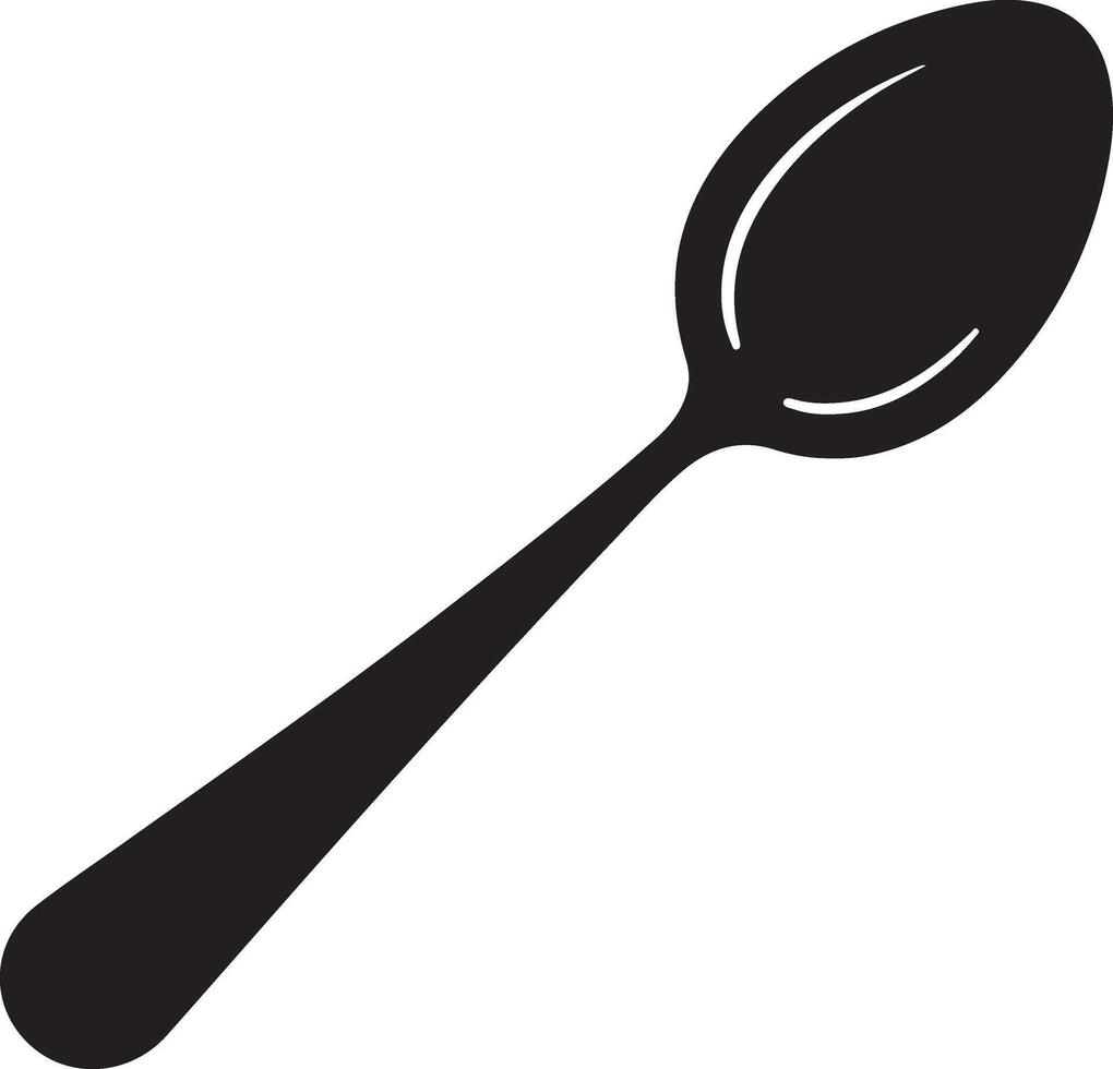 Modern Spoon Silhouette for Creative Projects vector