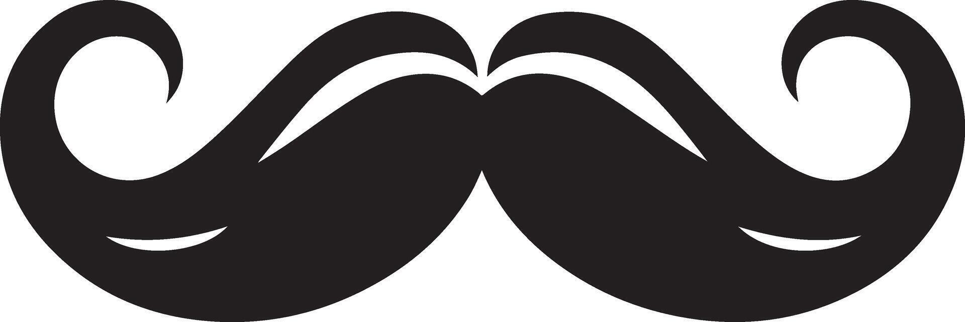 Trendy Mustaches Icon Illustration Silhouette Patterns vector