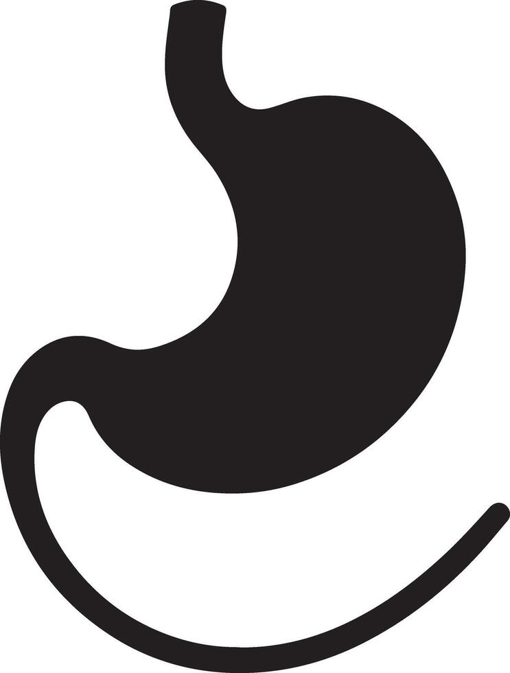 Stomach - Outline Icon - Pixel Perfect Sign vector