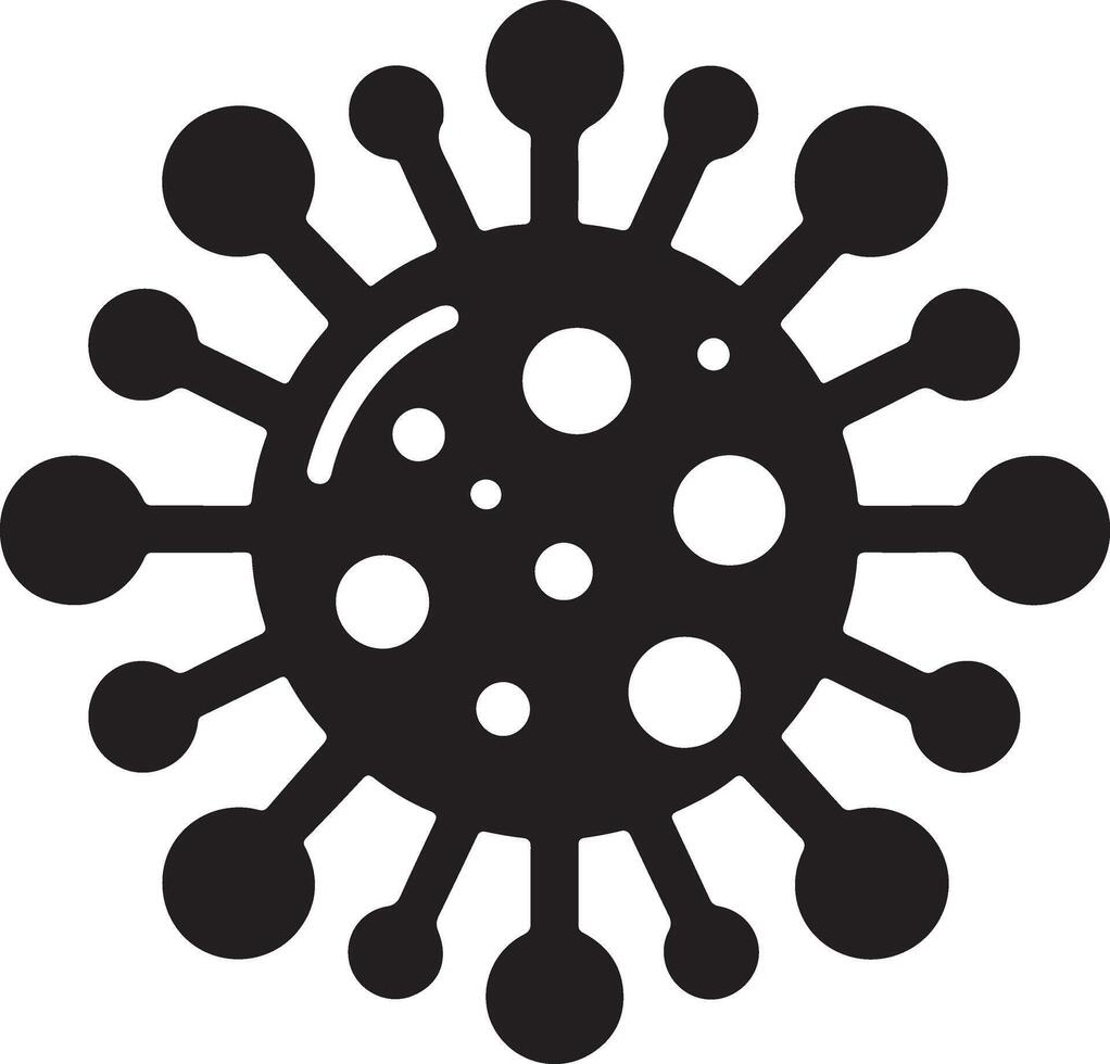 Virus Infection Silhouette Icon for Presentations vector