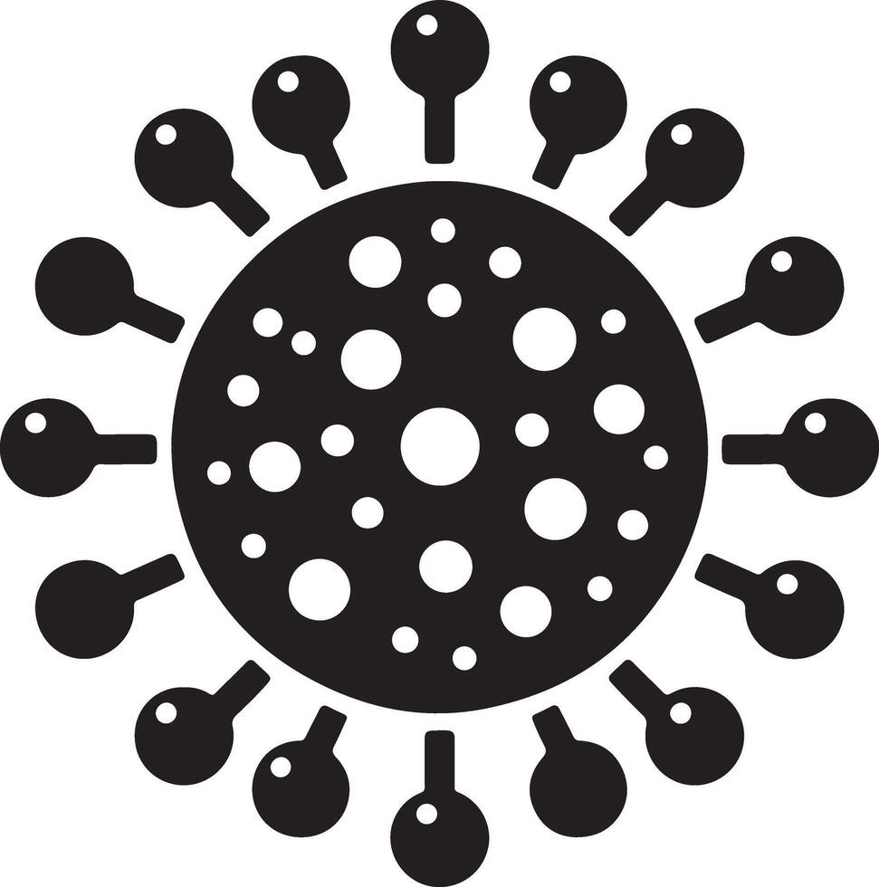 Silhouette Virus Infection Icon for Graphics vector