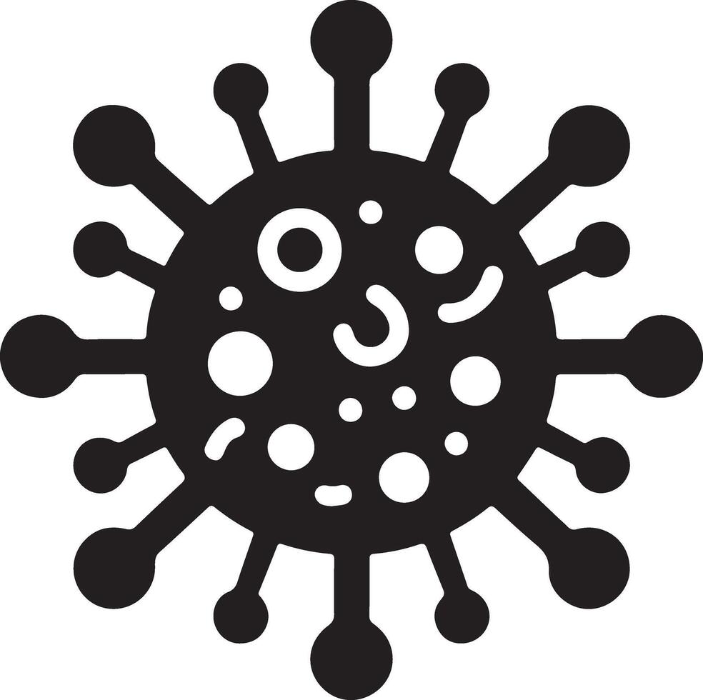 Icon of Virus Infection Silhouette Design vector