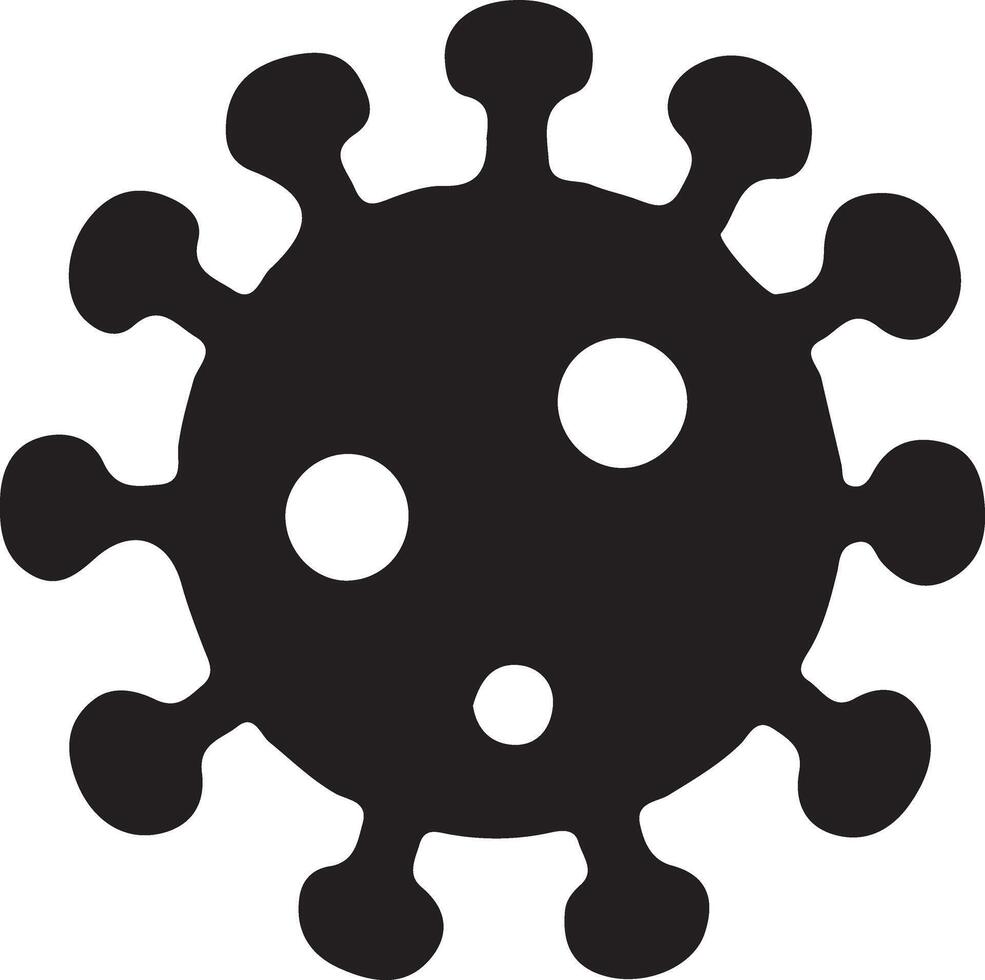 Virus Infection Icon Silhouette for Design Projects vector