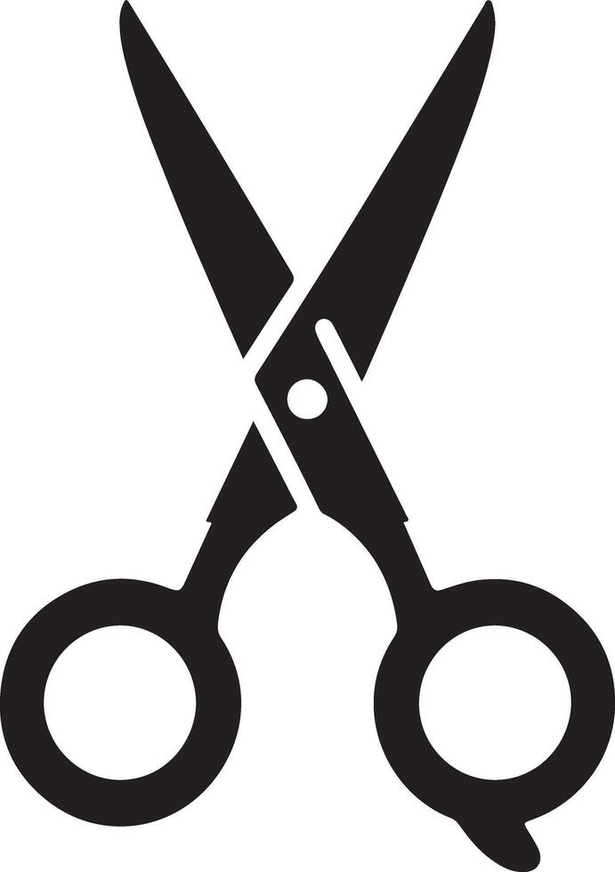 Sharp and Detailed Scissors Silhouette Art vector