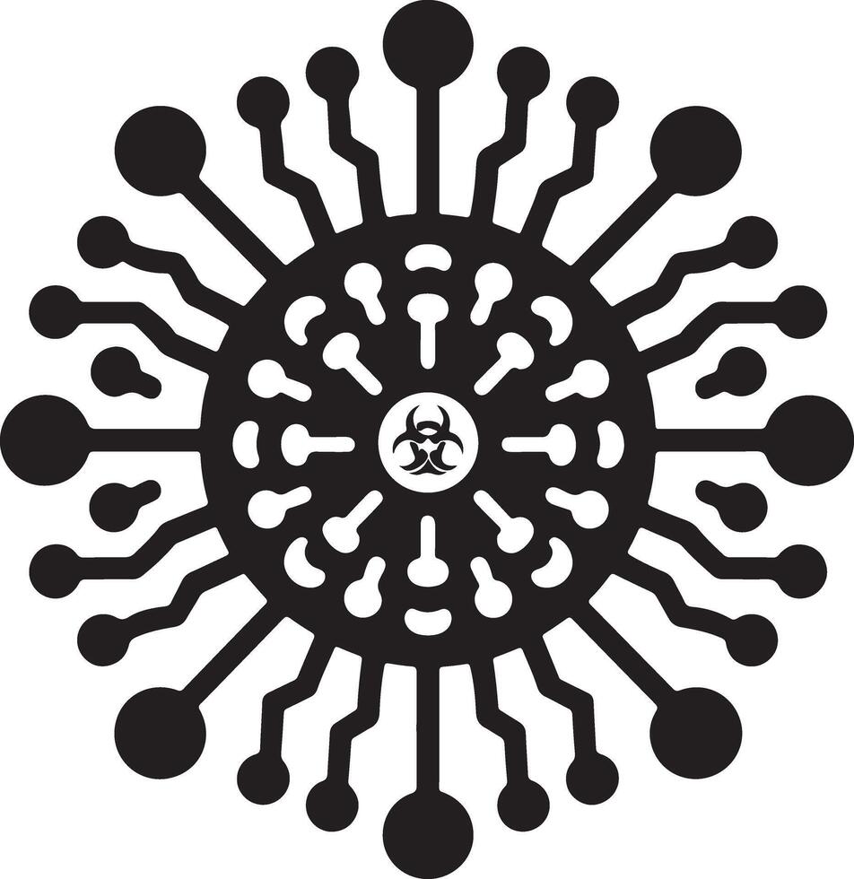 Virus Infection Silhouette Icon for Web Use vector