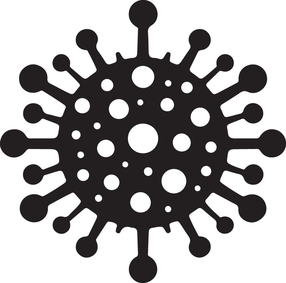 Clean Virus Infection Silhouette Icon Design vector