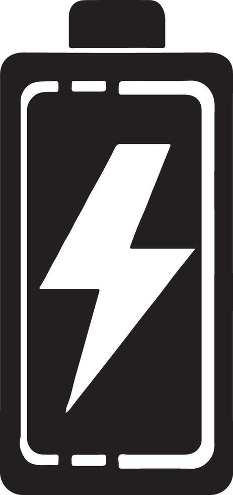 Battery charging icon. Simple solid style vector