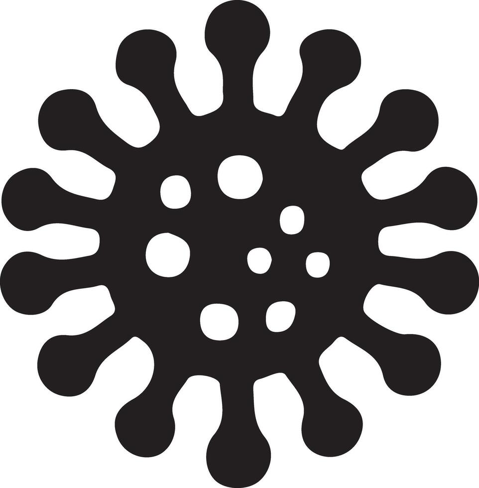Virus Infection Silhouette Icon in Format vector