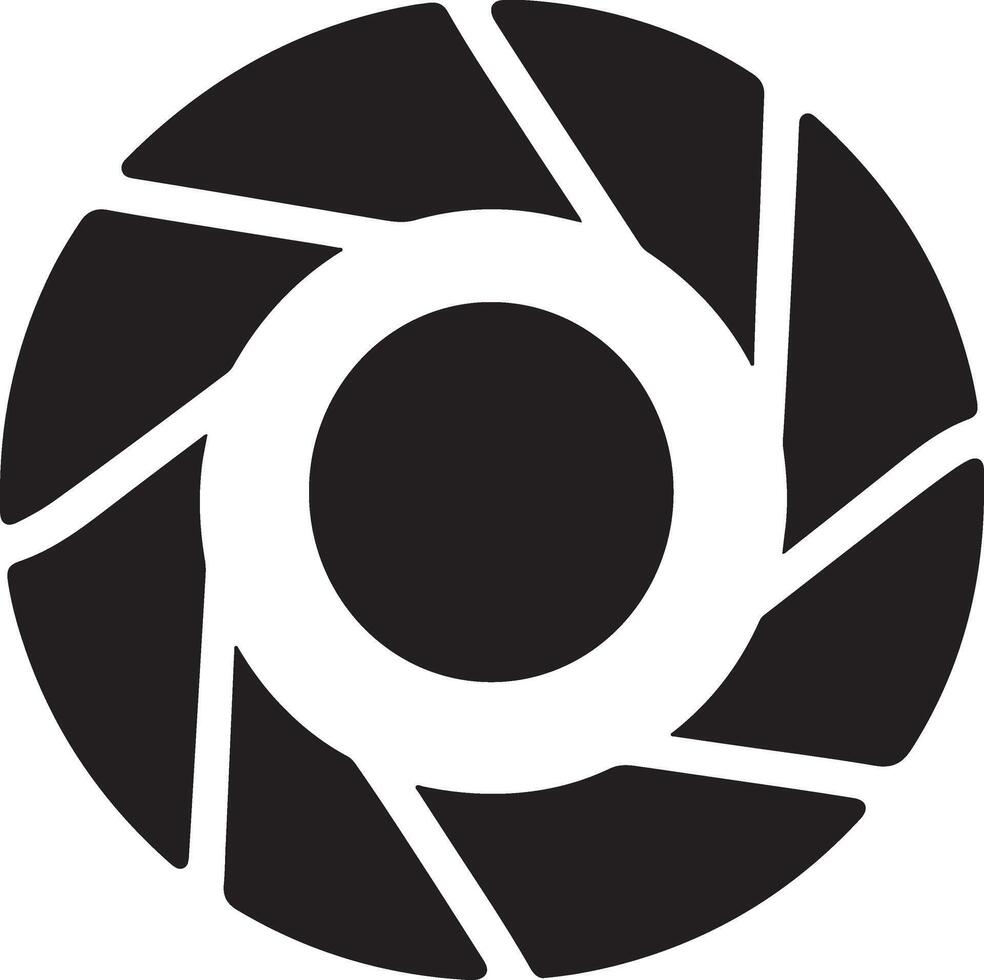 Isolated camera lens silhouette style icon vector