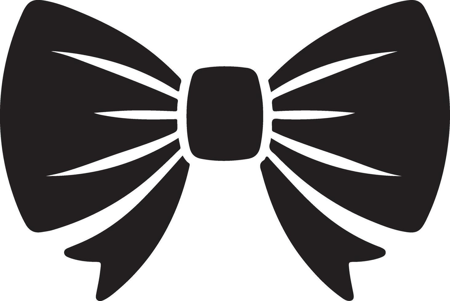 Bow tie silhouette illustration vector