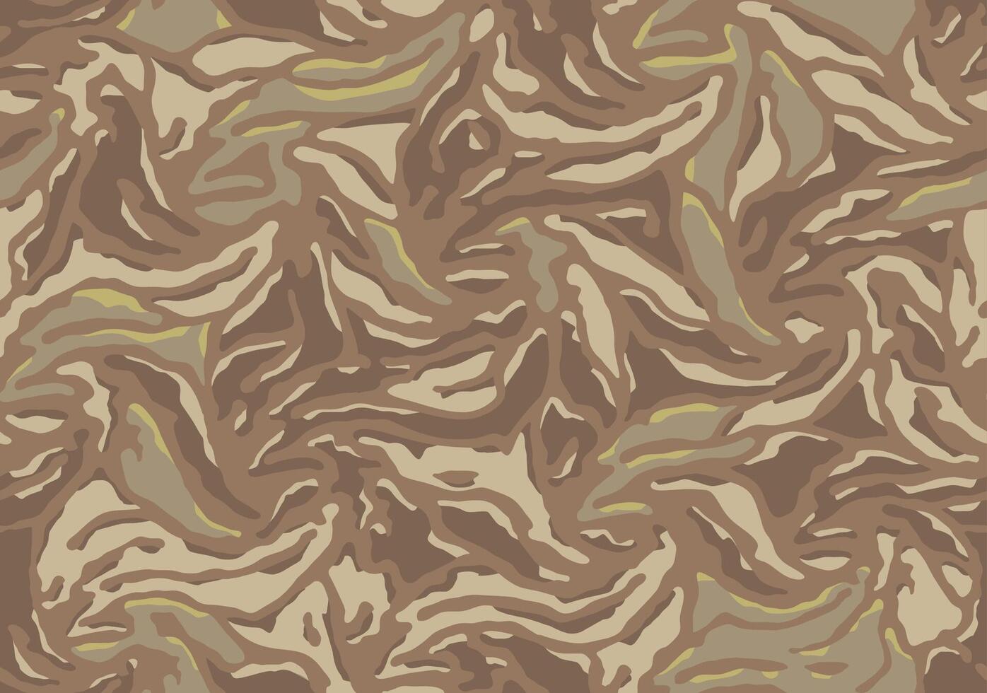 Camo texture for army clothing. Zebra stylish safari camo background. Soldier sand brown and beige camouflaging seamless pattern. Military textile for print vector