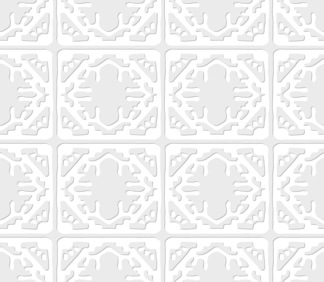 Traditional chinese pattern, seamless asian texture. Abstract geometric decorative white background. 2 color flat style tile ornament vector