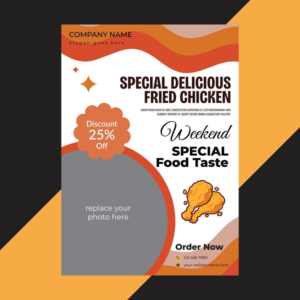 Professional, customizable Food Flyers design templates for your Restaurant business. vector
