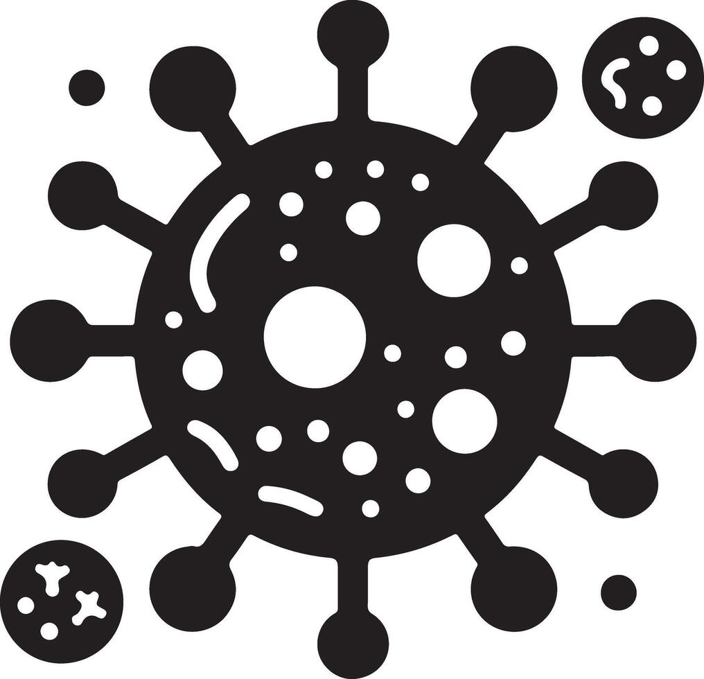 Scalable Virus Infection Silhouette Icon Graphic vector