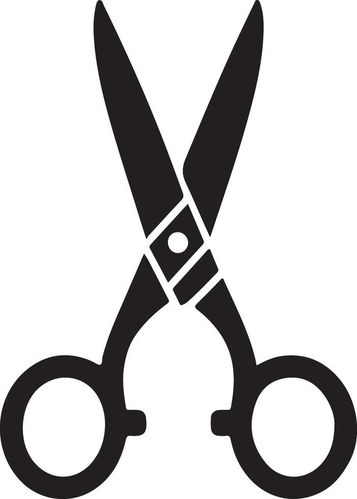 Professional Scissors Silhouette for Printing vector