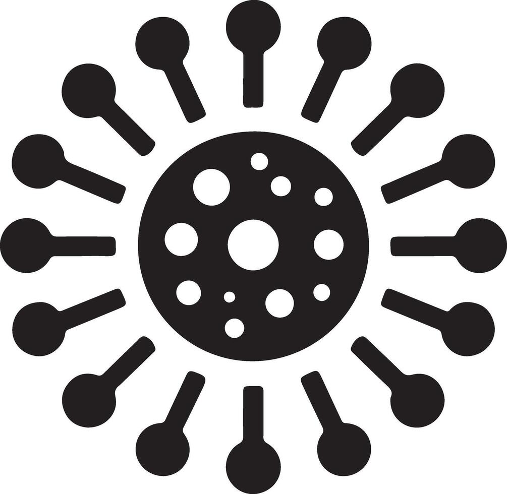 Virus Infection Icon Silhouette for Websites vector