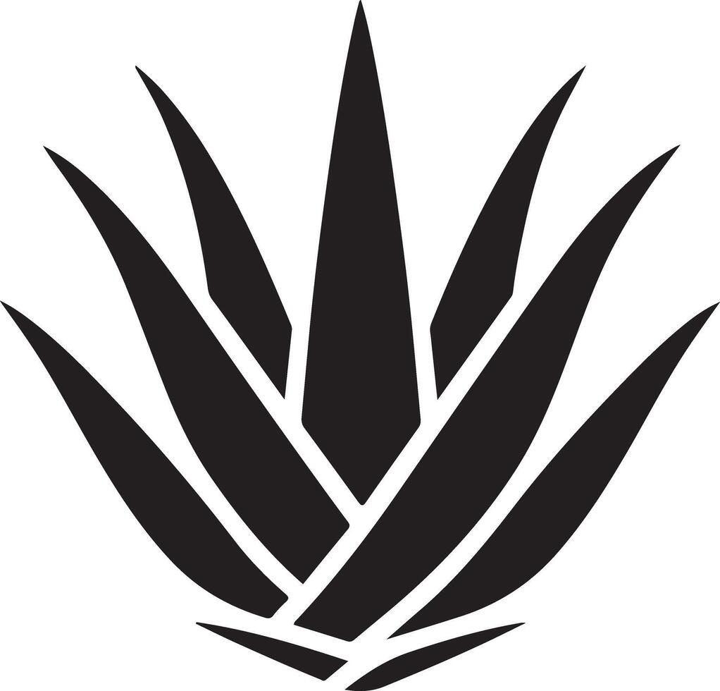 Modern Aloe Vera Silhouette Icon Illustration Ideas vector