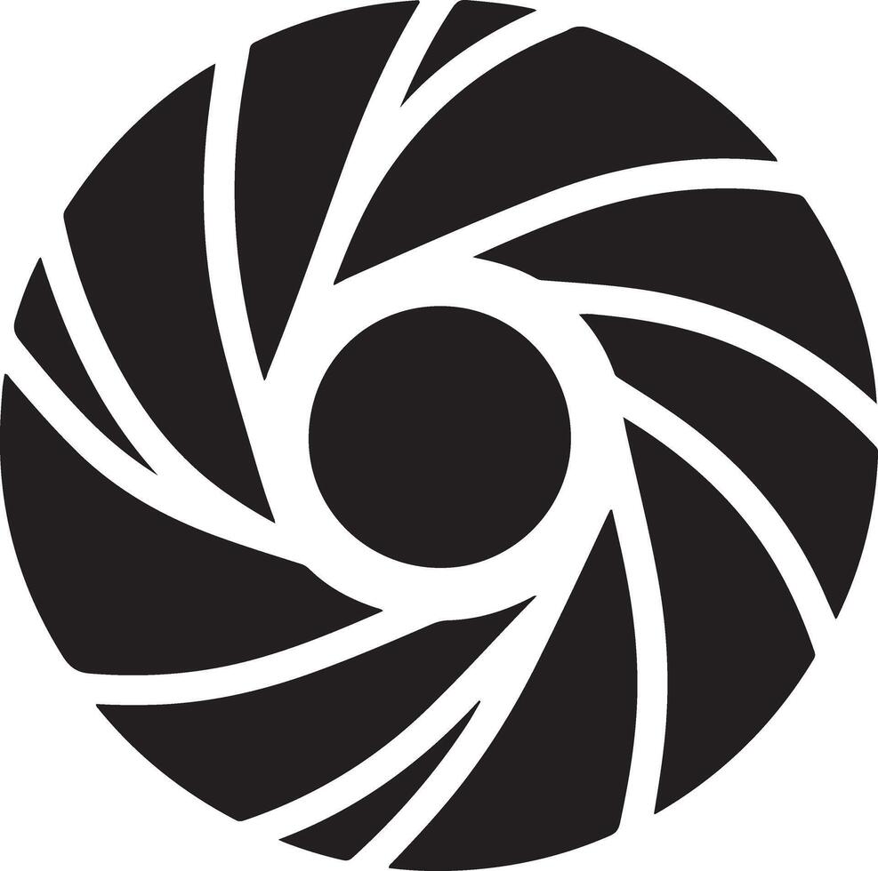 Camera Concept Represented By Shutter Silhouette Icon vector