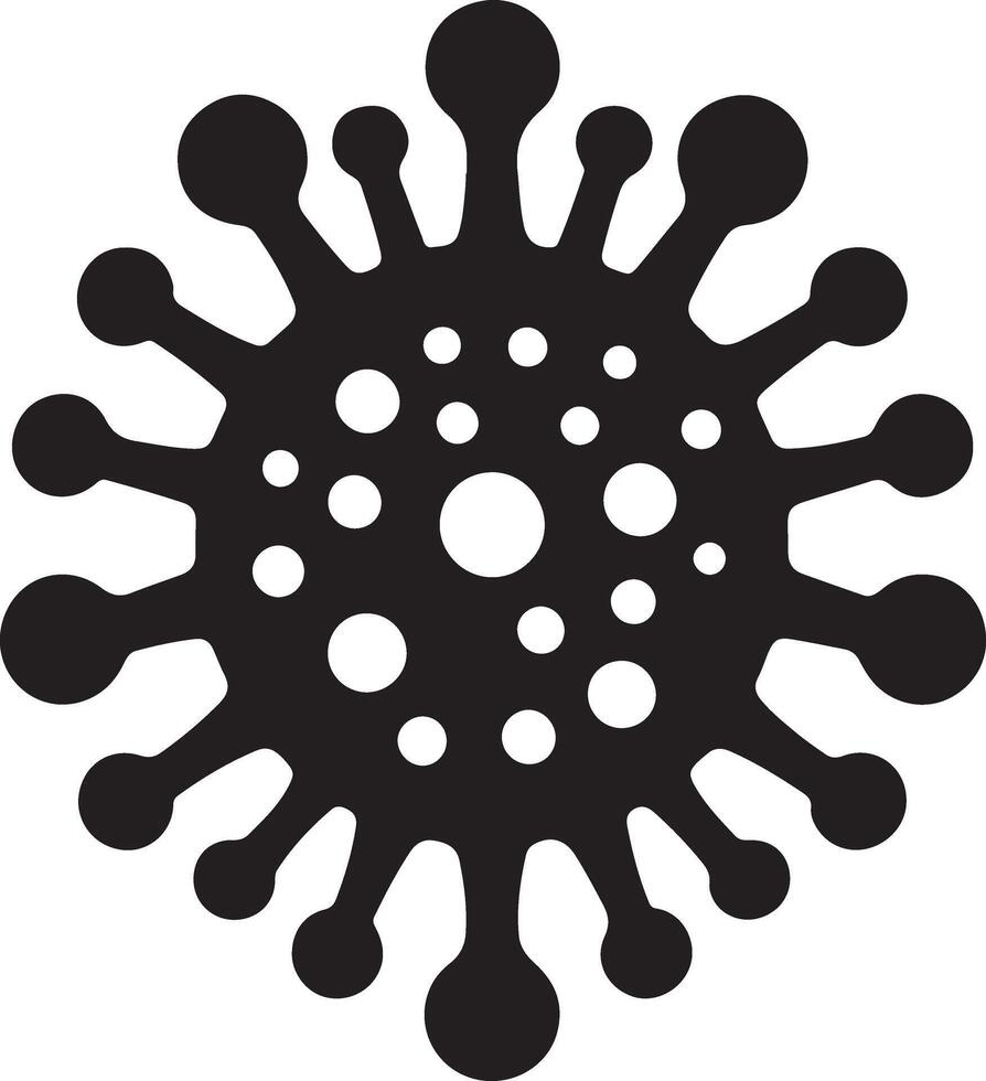 Virus Infection Icon Silhouette for Medical Use vector