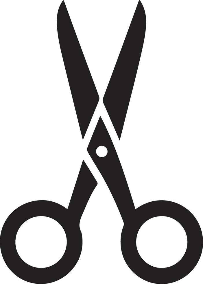 Scissors Silhouette Design for Craft Projects vector