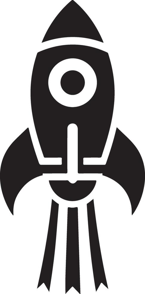 High-Resolution Rocket Icon Silhouettes for Print vector