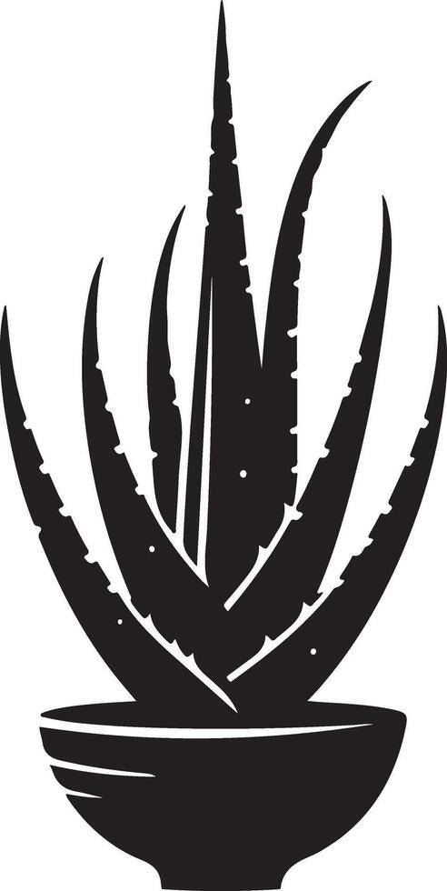 Succulent Silhouette Art, Icons vector
